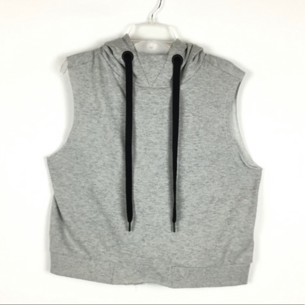 Cropped sleeveless Gray Hoodie